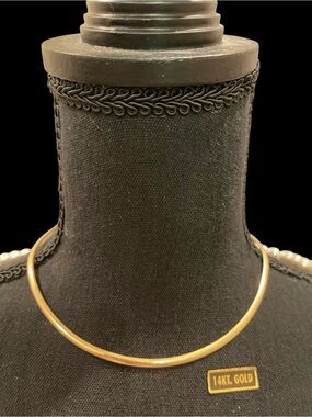 14kt Yellow Gold Omega Necklace 17.5" 3.75mm